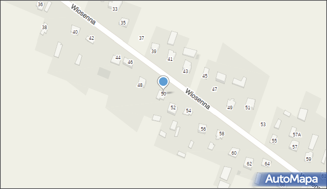 Pokrówka, Wiosenna, 50, mapa Pokrówka