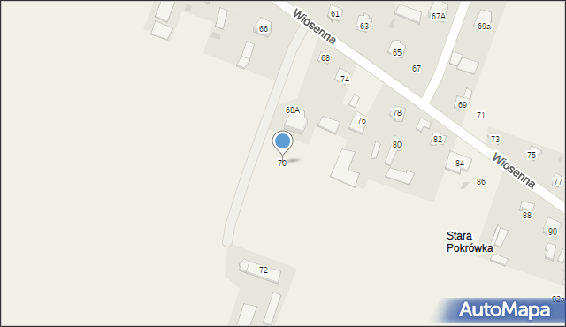 Pokrówka, Wiosenna, 70, mapa Pokrówka