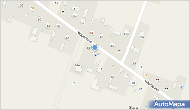 Pokrówka, Wiosenna, 74, mapa Pokrówka