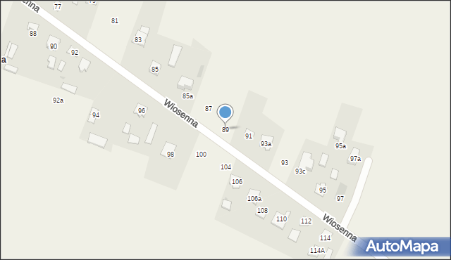 Pokrówka, Wiosenna, 89, mapa Pokrówka