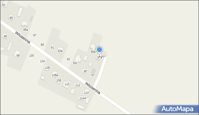 Pokrówka, Wiosenna, 97a, mapa Pokrówka