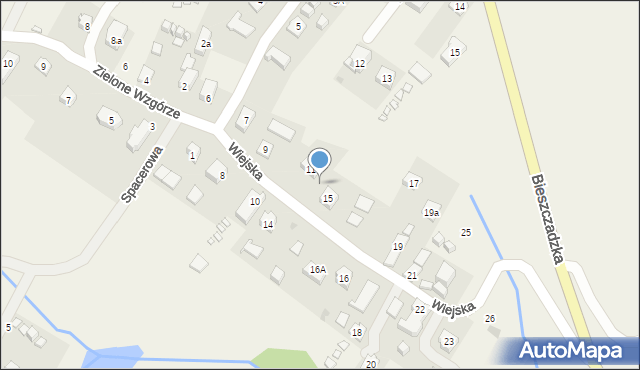 Polańczyk, Wiejska, 13, mapa Polańczyk