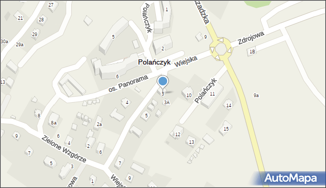 Polańczyk, Wiejska, 3, mapa Polańczyk