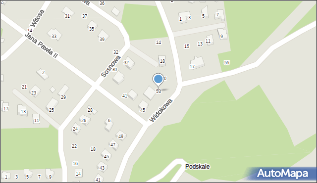 Połaniec, Widokowa, 53, mapa Połaniec