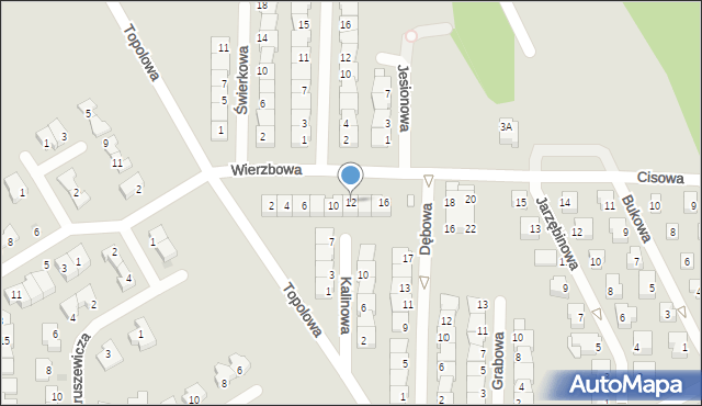 Polkowice, Wierzbowa, 12, mapa Polkowice