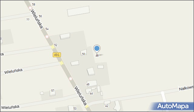 Popów, Wieluńska, 48, mapa Popów