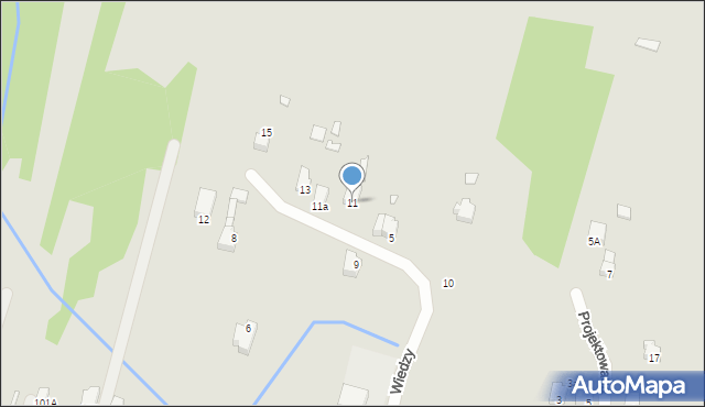 Poręba, Wiedzy, 11, mapa Poręba