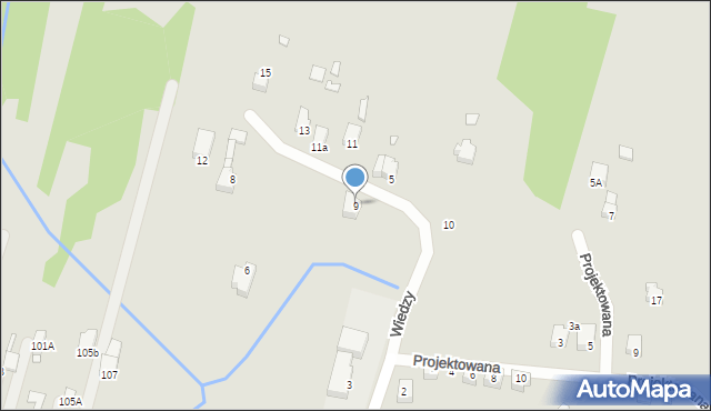 Poręba, Wiedzy, 9, mapa Poręba