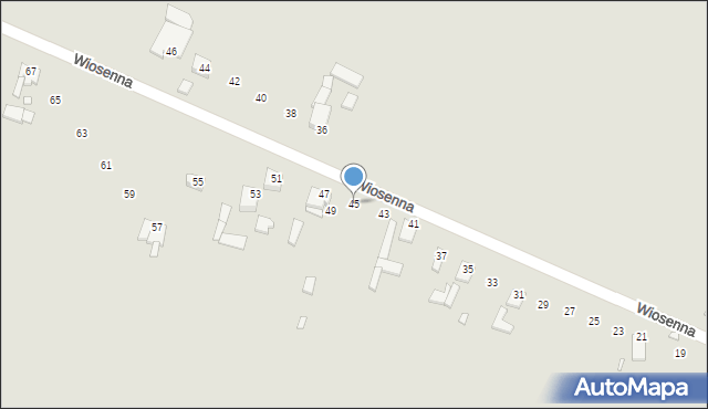 Poręba, Wiosenna, 45, mapa Poręba