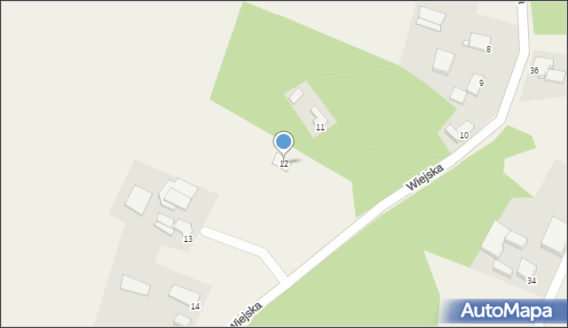 Poręba, Wiejska, 12, mapa Poręba