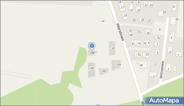 Porosły, Wierzbowa, 16b, mapa Porosły