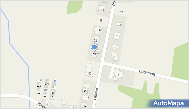 Porosły, Wierzbowa, 54, mapa Porosły