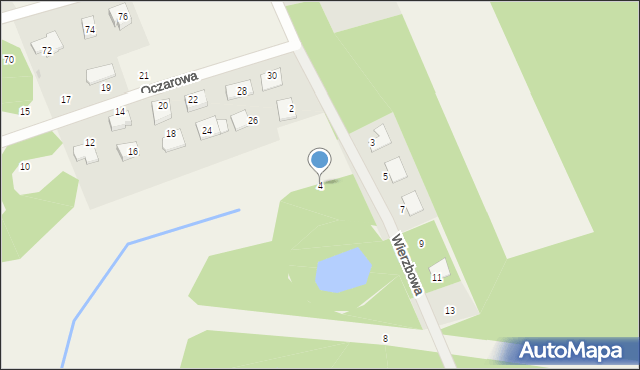 Potasze, Wierzbowa, 4, mapa Potasze