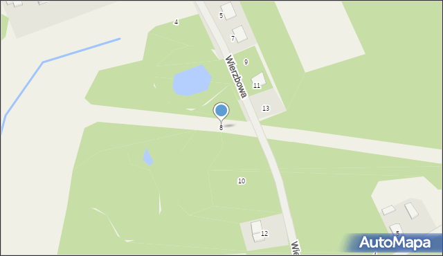 Potasze, Wierzbowa, 8, mapa Potasze