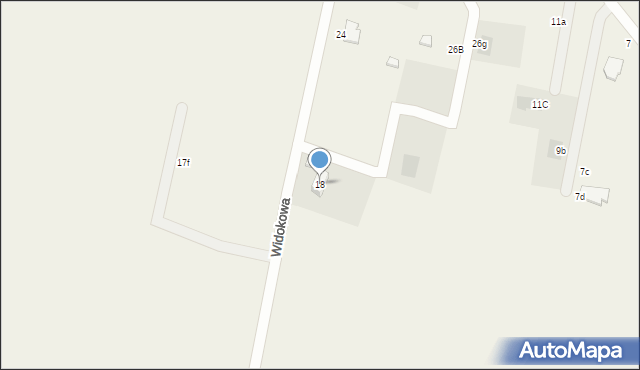 Powidz, Widokowa, 18, mapa Powidz