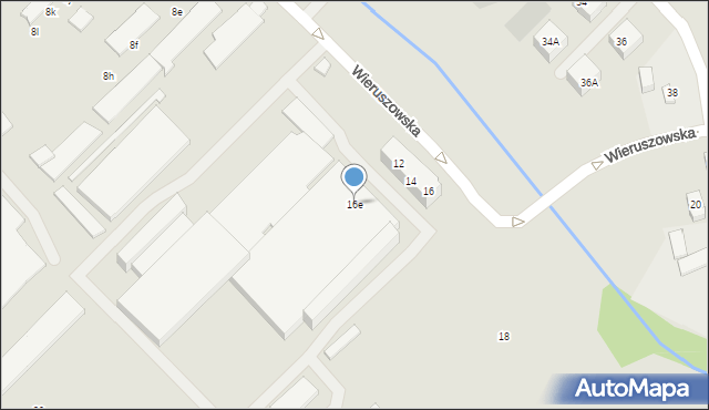 Poznań, Wieruszowska, 16e, mapa Poznania