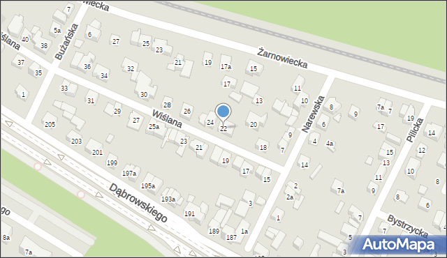Poznań, Wiślana, 22, mapa Poznania