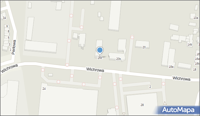 Poznań, Wichrowa, 20c, mapa Poznania