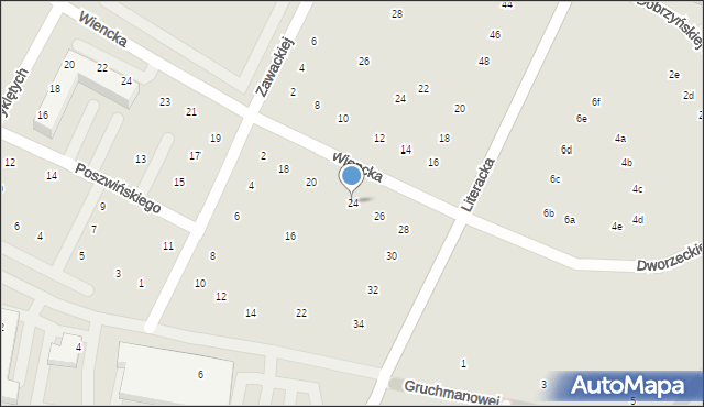 Poznań, Wiencka Jana, 24, mapa Poznania