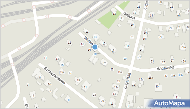 Poznań, Widawska, 18, mapa Poznania