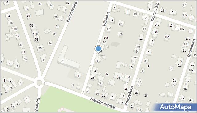 Poznań, Wiślicka, 6a, mapa Poznania