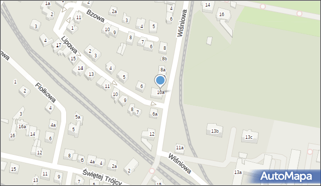 Poznań, Wiśniowa, 10a, mapa Poznania