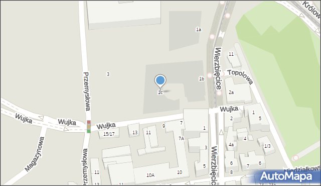 Poznań, Wierzbięcice, 1c, mapa Poznania