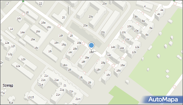 Poznań, Wilczak, 18d, mapa Poznania