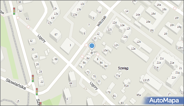 Poznań, Wilczak, 6f, mapa Poznania