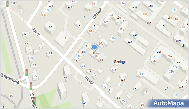 Poznań, Wilczak, 8a, mapa Poznania