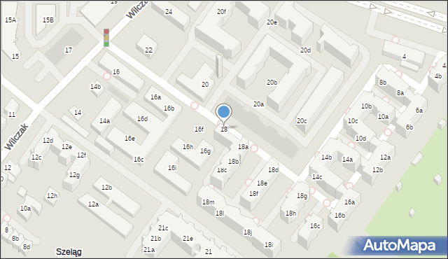 Poznań, Wilczak, 18, mapa Poznania