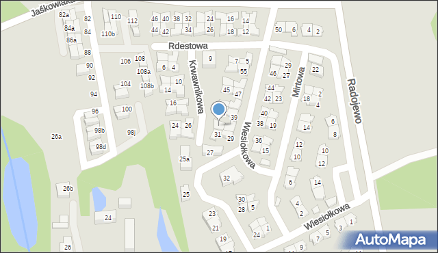 Poznań, Wiesiołkowa, 35, mapa Poznania