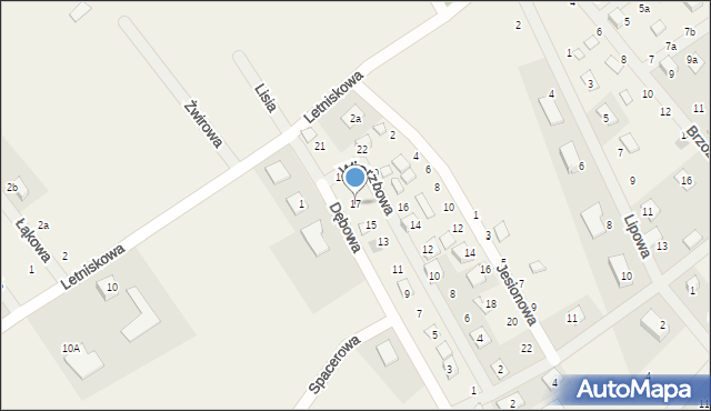 Prądocin, Wierzbowa, 17, mapa Prądocin