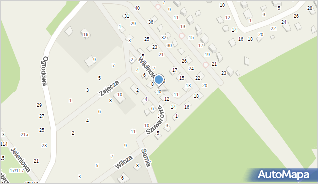 Prądocin, Wiklinowa, 10, mapa Prądocin