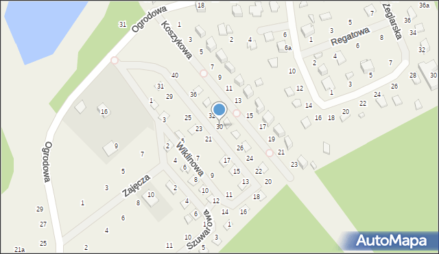 Prądocin, Wiklinowa, 30, mapa Prądocin