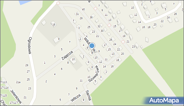 Prądocin, Wiklinowa, 8, mapa Prądocin