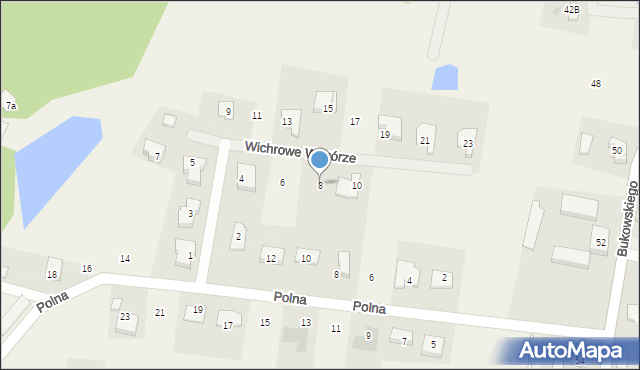 Pręgowo, Wichrowe Wzgórze, 8, mapa Pręgowo