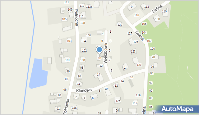 Promnice, Wierzbowa, 10, mapa Promnice