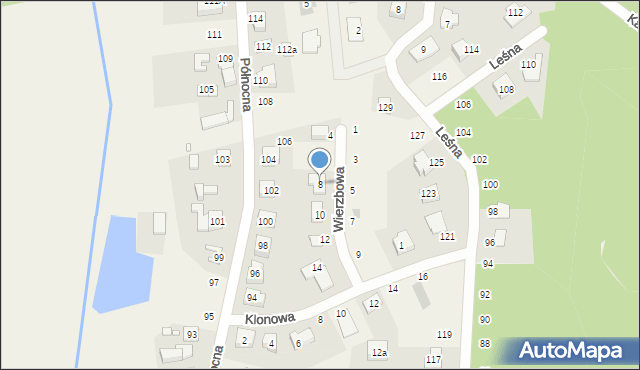 Promnice, Wierzbowa, 8, mapa Promnice