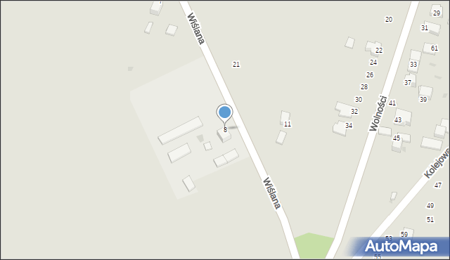 Proszowice, Wiślana, 8, mapa Proszowice