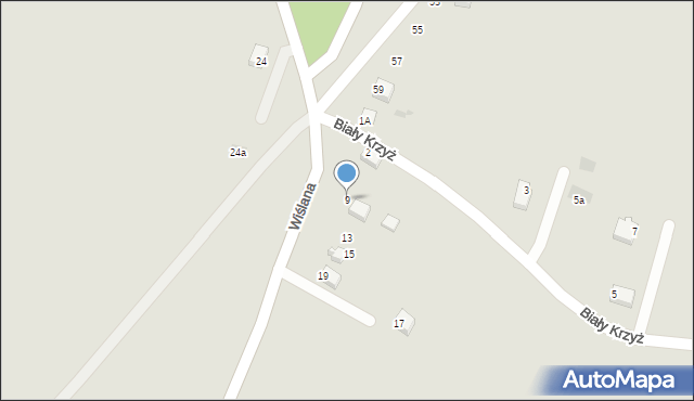 Proszowice, Wiślana, 9, mapa Proszowice