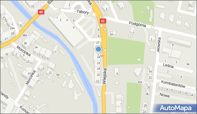 Prudnik, Wiejska, 14, mapa Prudnik