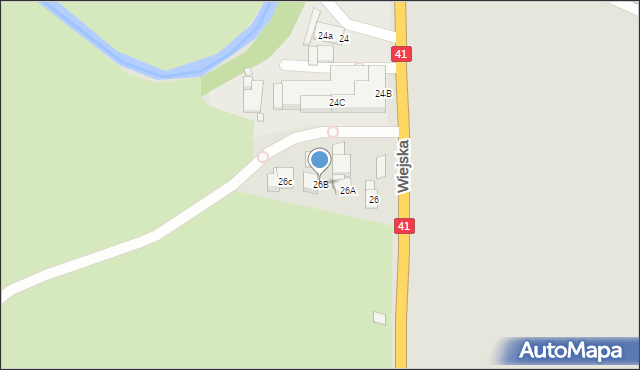 Prudnik, Wiejska, 26B, mapa Prudnik