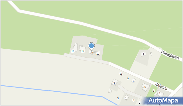 Pruszewiec, Wiewiórcza, 12, mapa Pruszewiec