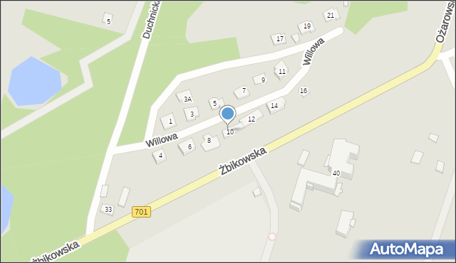 Pruszków, Willowa, 10/2, mapa Pruszków