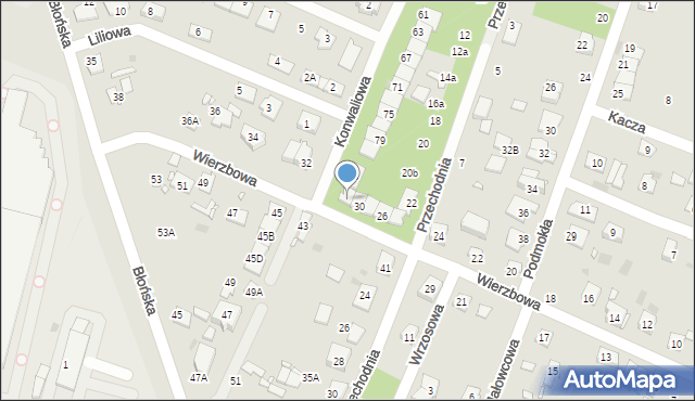 Pruszków, Wiśniowa, 85, mapa Pruszków