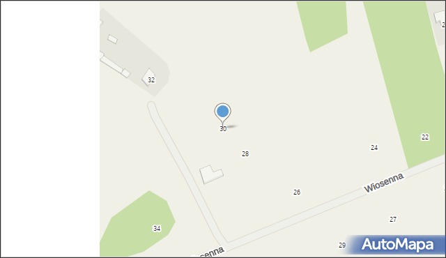Pruszyn-Pieńki, Wiosenna, 30, mapa Pruszyn-Pieńki