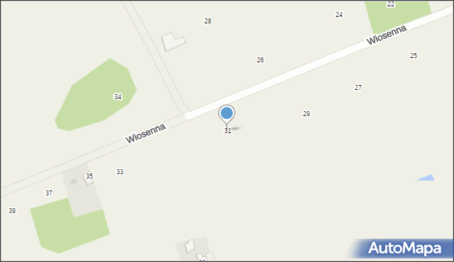 Pruszyn-Pieńki, Wiosenna, 31, mapa Pruszyn-Pieńki