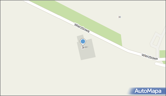 Przejazdowo, Wierzbowa, 28, mapa Przejazdowo