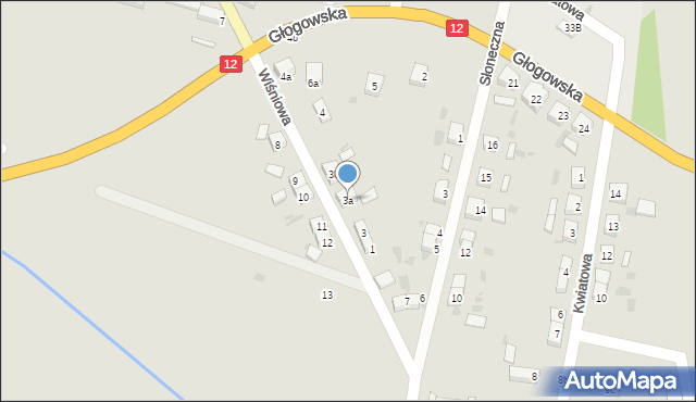 Przemków, Wiśniowa, 3a, mapa Przemków
